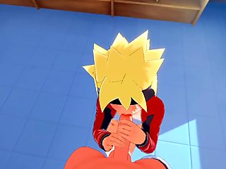 Boruto Naruto - POV Kiba x Boruto Handjob, Blasen &_ Anal mit Creampie und Sperma im Mund - Yaoi 3D