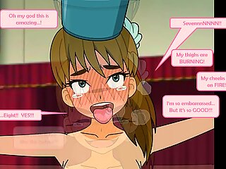 Skolejente strippet og vibrert av politikvinne - animert komisk