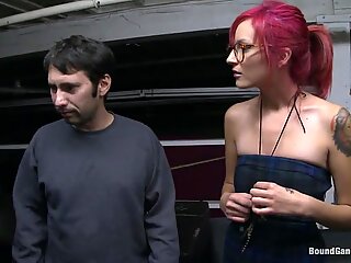 Artă studente sex în grup in freight lift