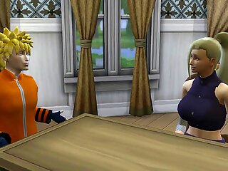 Sakura begegnet ihrer Freundin mit ihrem Freund Sasuke Cuarto, dem ehelichen Naruto Hentai Ntr
