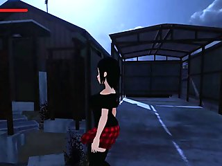 Roshutsu [sfm хентай игра] ep.1 ексхибиционисти японки момиче голо в публичната улица