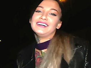 Public Agent Sexy tattooed horny minx night time fuck and facial