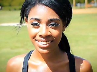 TheRealWorkout- Ebony Babe Fucks Trainer After Workout