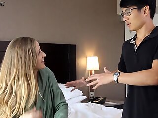 Karla Kush Gets Asian Fantasy Threesome with Two Asian Studs