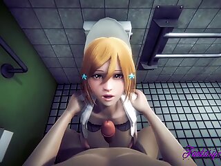 Bleach Hentai - Orihime dans les toilettes Boobjob and Fucked - animé manga japonais dessins animés 3d porn